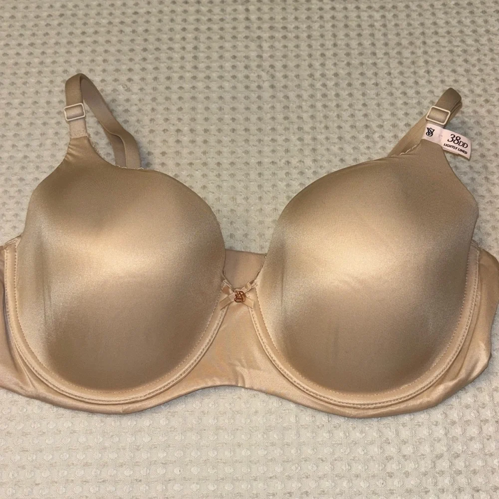 NEW! $50 VICTORIA’S SECRET 38DD(E) Lightly Lined Demi Bra BEIGE Padded Underwire - Picture 2 of 15
